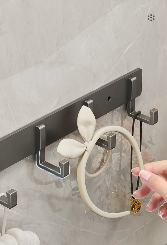 Row of Modern Space Aluminium Hooks, Coat Hangers