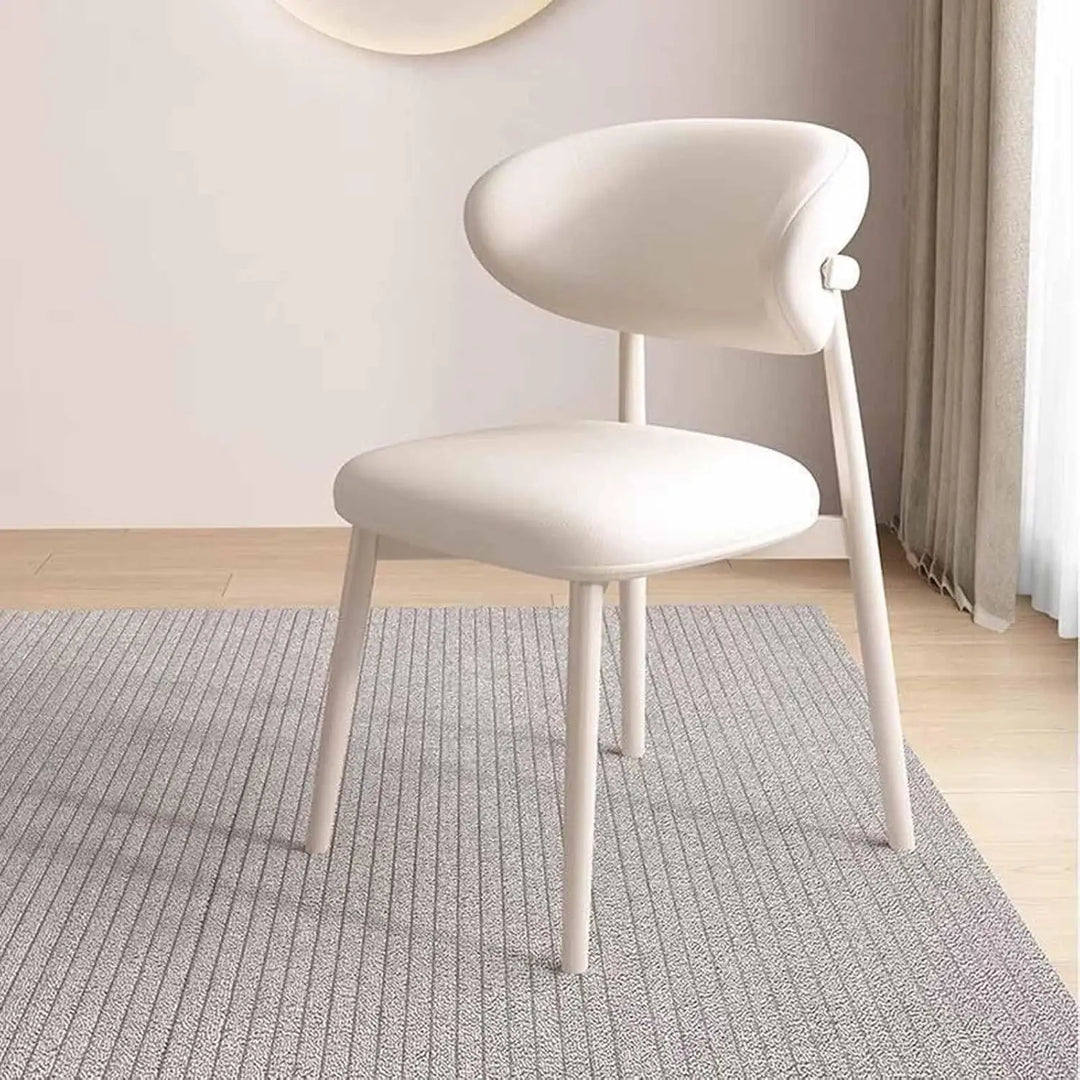 Modern Upholstered Curved Dining Chair