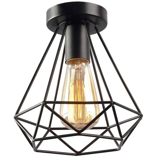 Iron Black Cage Lampshade