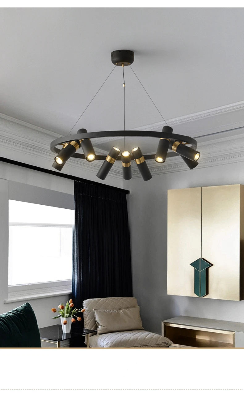 Industrial Wind LED Chandelier
