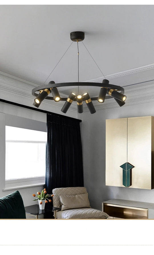 Industrial Wind LED Chandelier