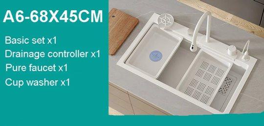 Nano White Kitchen Sink