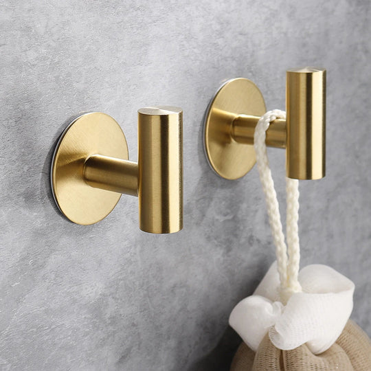 Stainless Steel Adhesive Robe Hooks