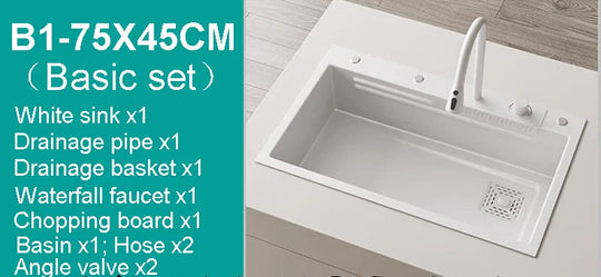 Nano White Kitchen Sink