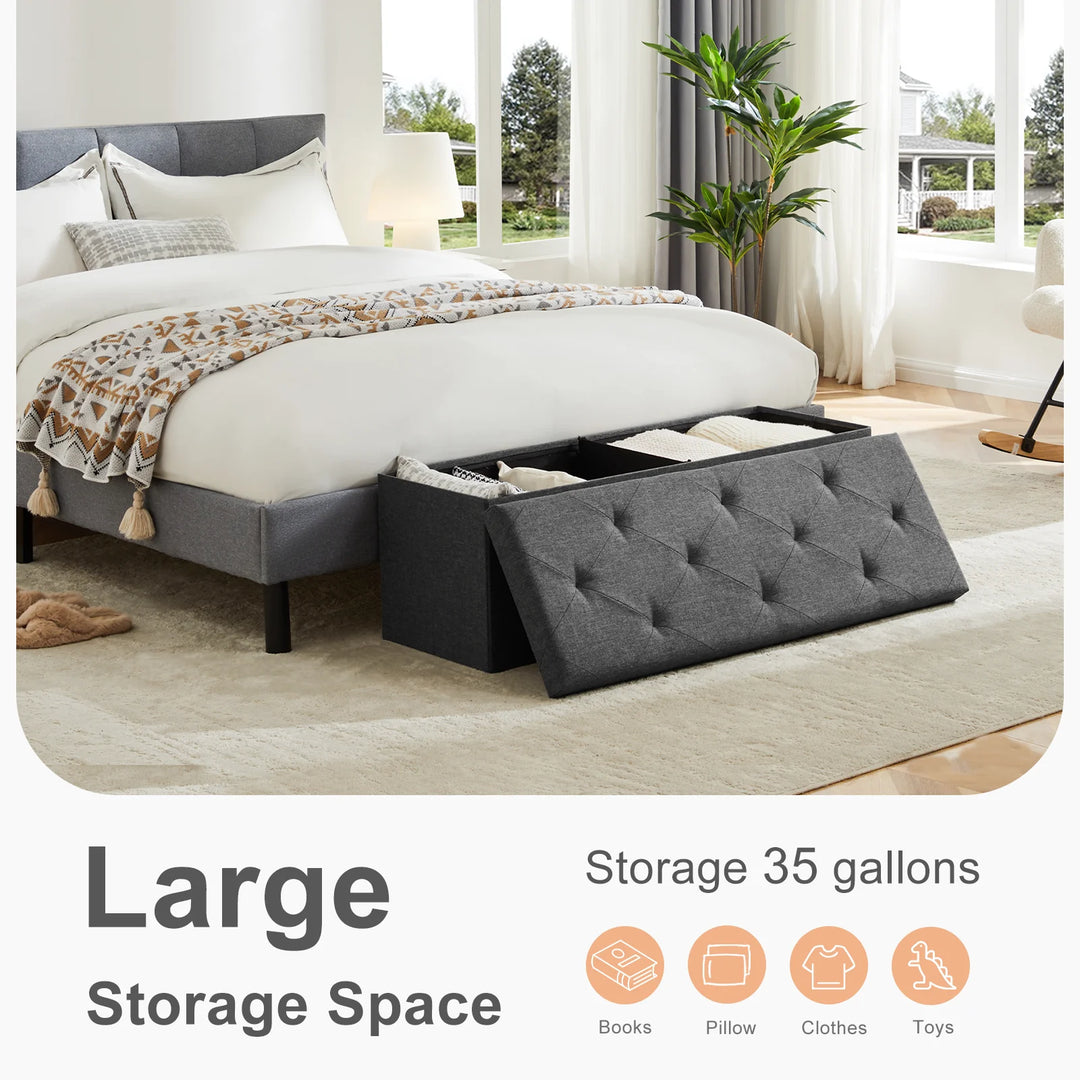 Fabric Storage Bench