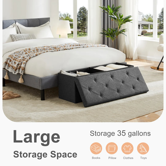 Fabric Storage Bench