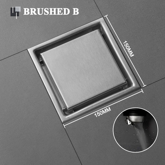 Invisible Square Floor Drain Modern 304 Stainless Steel