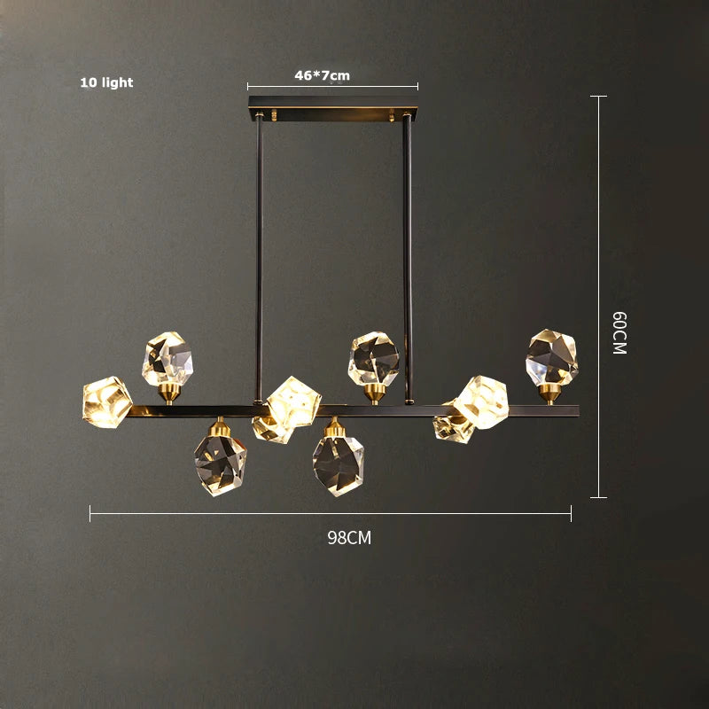 Luxury Nordic Crystal LED Ceiling Chandelier