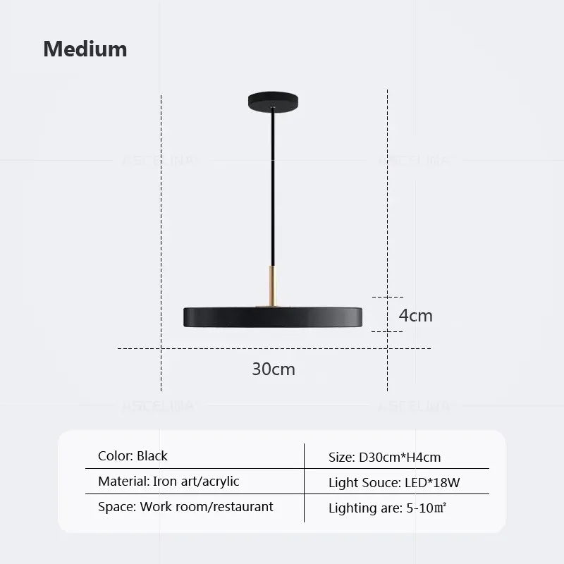 Contemporary Minimalist Table LED Pendant Light