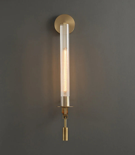 Luxury Iron Glass LED Copper Wall Light