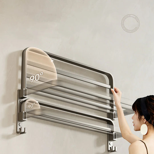 Modern Grey Towel Rack
