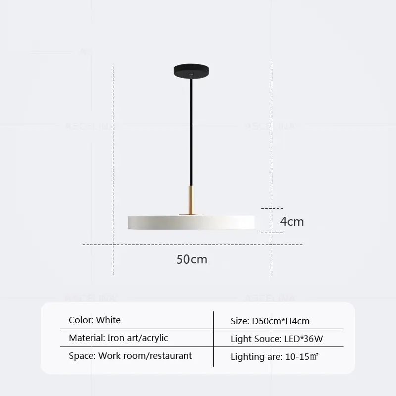 Contemporary Minimalist Table LED Pendant Light