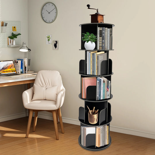 Tiered Rotating Display Bookshelf