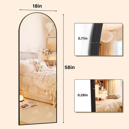 58"x18" Arched Full Length Mirror