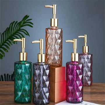 330ml Fancy Glass Soap Dispenser