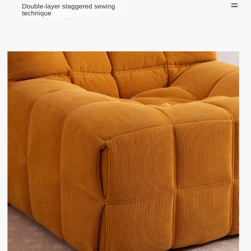 Lazy Retro Corduroy Waffle Sofa