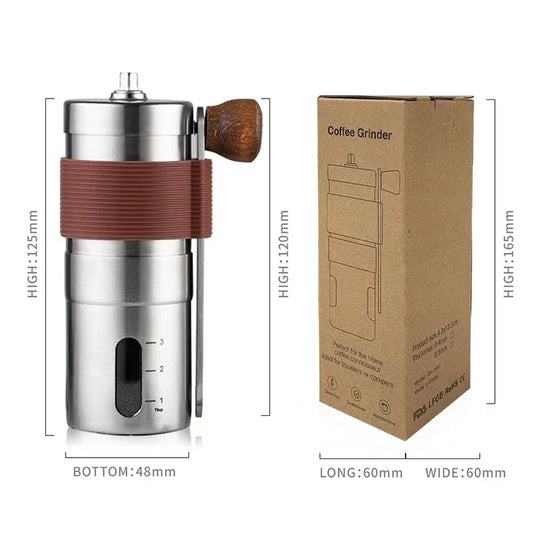 Stainless Steel Manual Coffee Bean Grinder