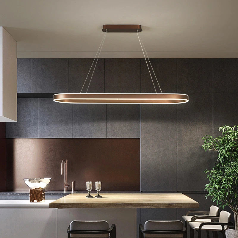 Luxury Modern Aluminium LED Ring Chandelier