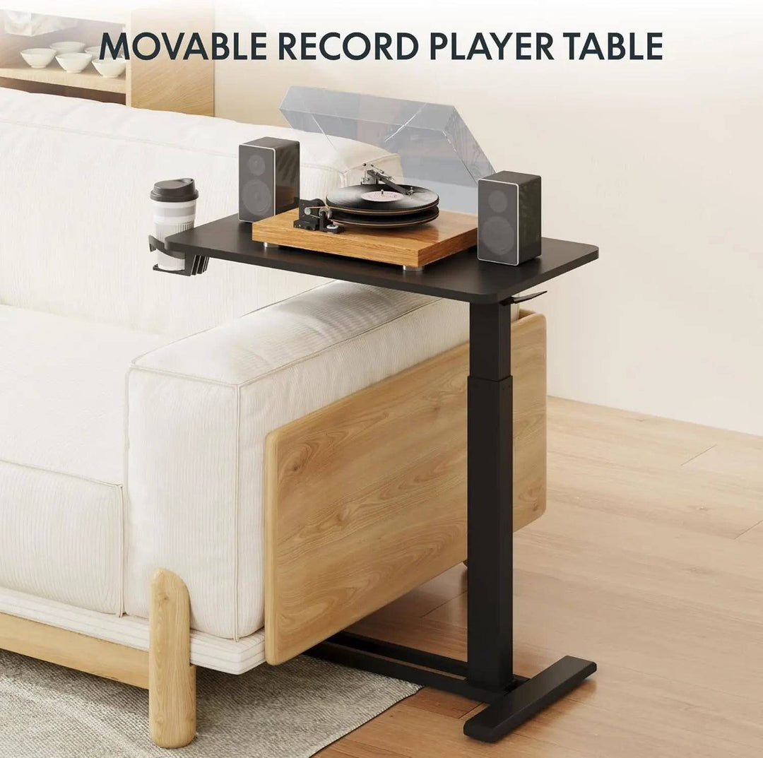 Adjustable Bedside C Table with Wheels