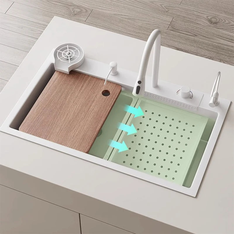 Nano White Kitchen Sink