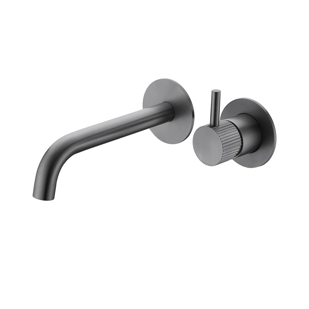 Knurled Wall Mounted Mixer Faucet