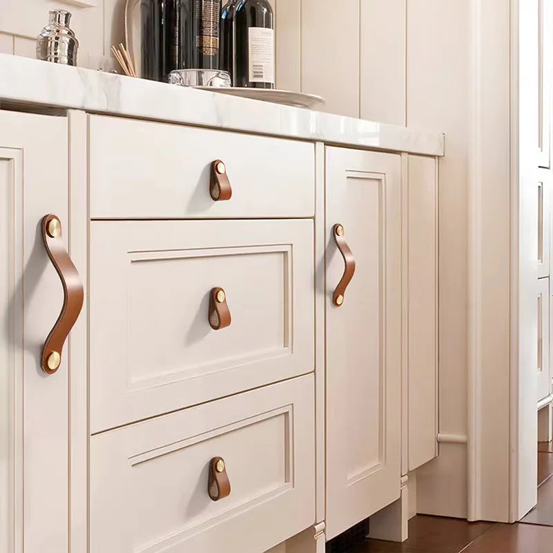 Nordic Cabinet Drawer Leather Handle