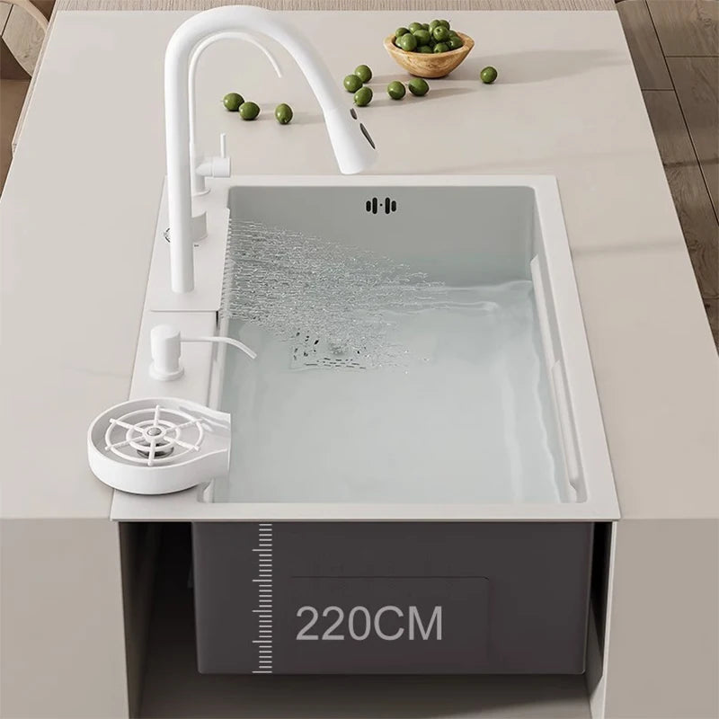 Nano White Kitchen Sink