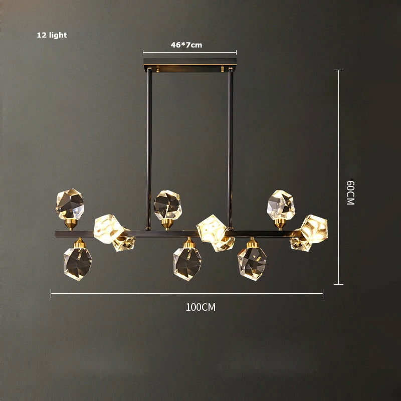 Luxury Nordic Crystal LED Ceiling Chandelier