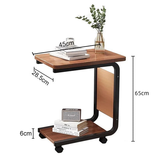 Moden C-Shaped Mobile Coffee Table