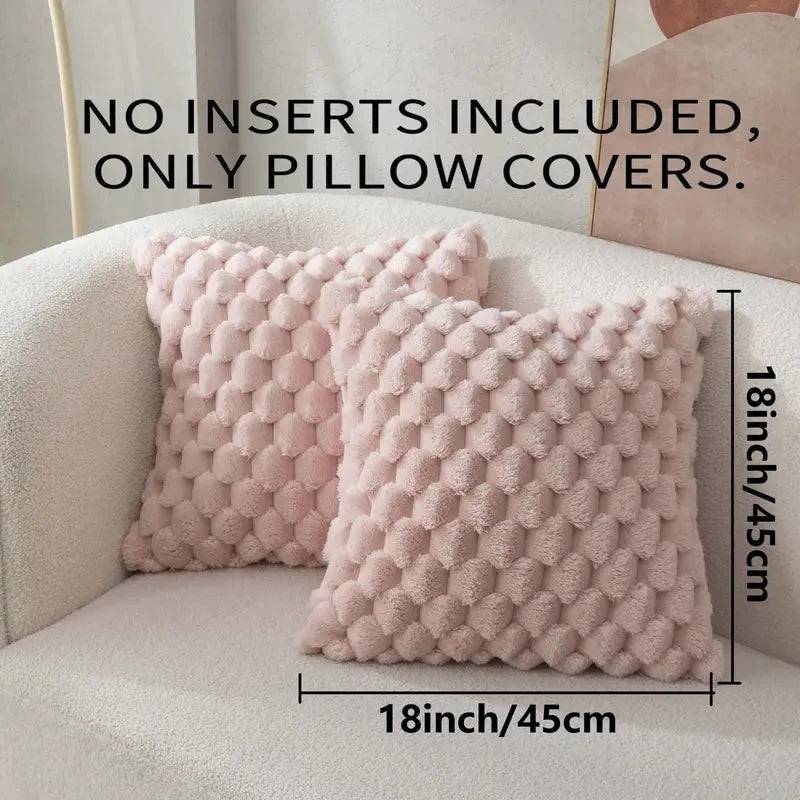 Pineapple Grid Soft Plush Throw Pillowcase