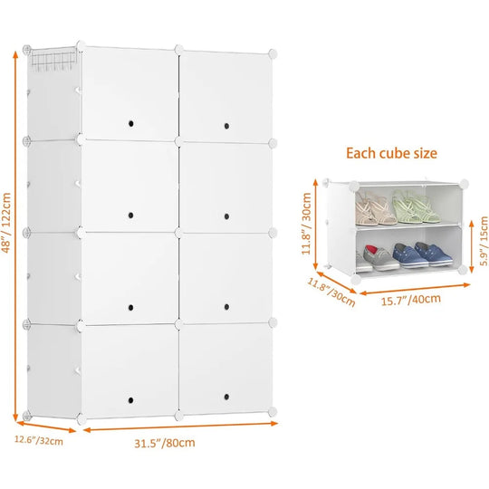 8 Tier Shoe Storage Cabinet