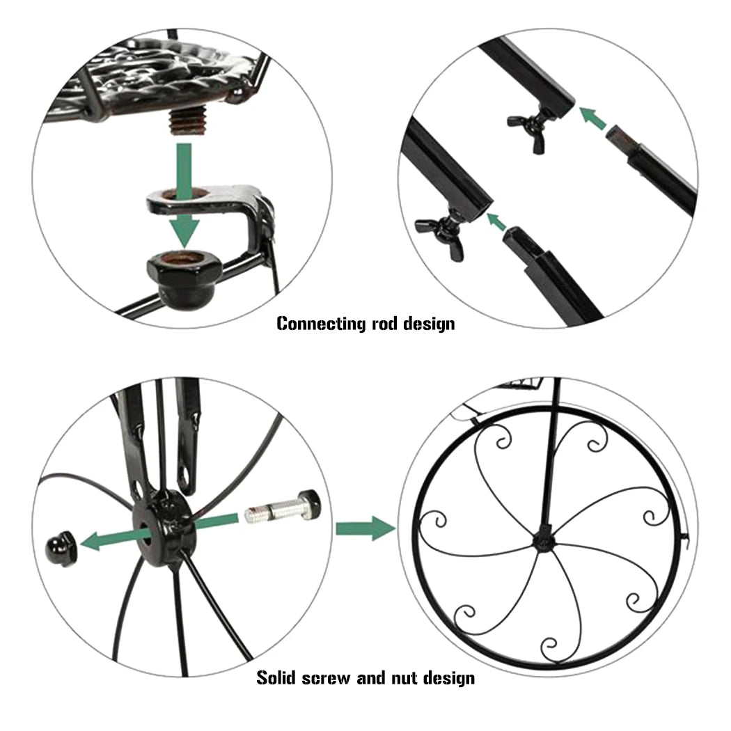3-Tier Iron Bicycle Plant Stand