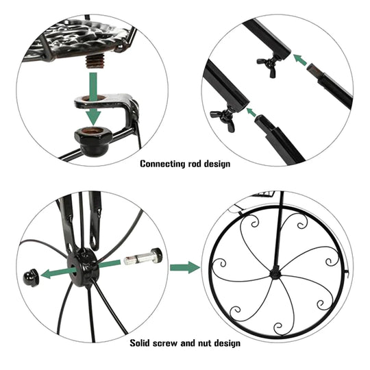 3-Tier Iron Bicycle Plant Stand