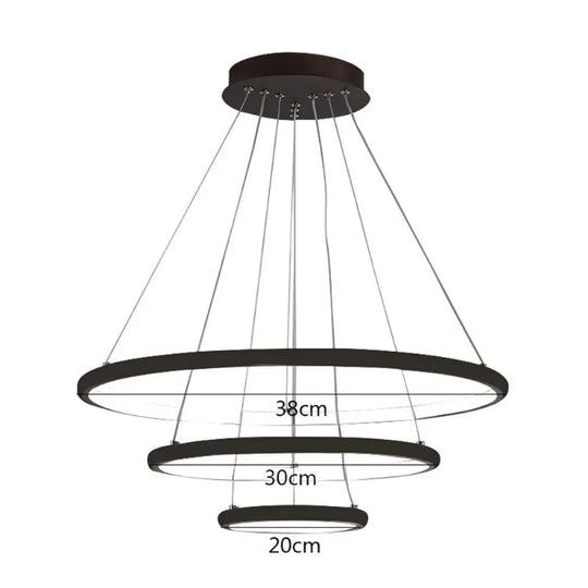 Luxury Adjustable LED Ring Chandelier