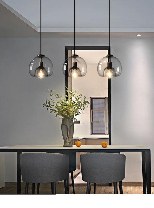 Luxury Glass Dome Pendant Light