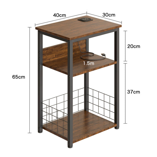 Modern Wooden Coffee Table with Wireless Charging
