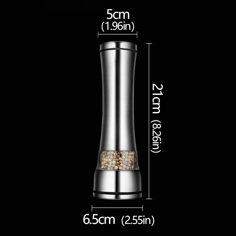 Stylish Stainless Steel Manual Salt Pepper Mill