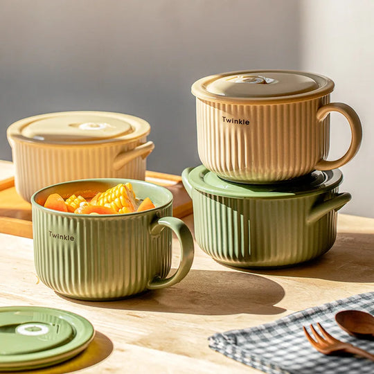 European Striped Microwave Bowl