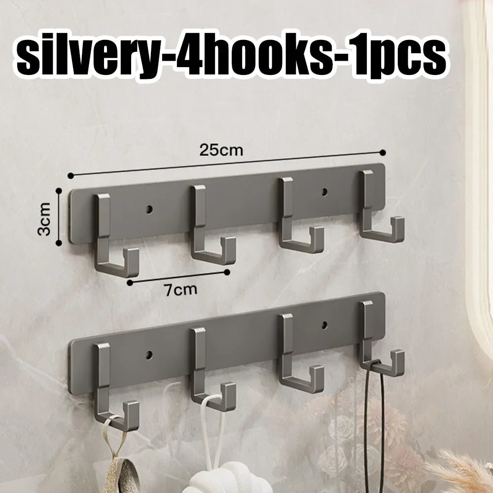 Row of Modern Space Aluminium Hooks, Coat Hangers