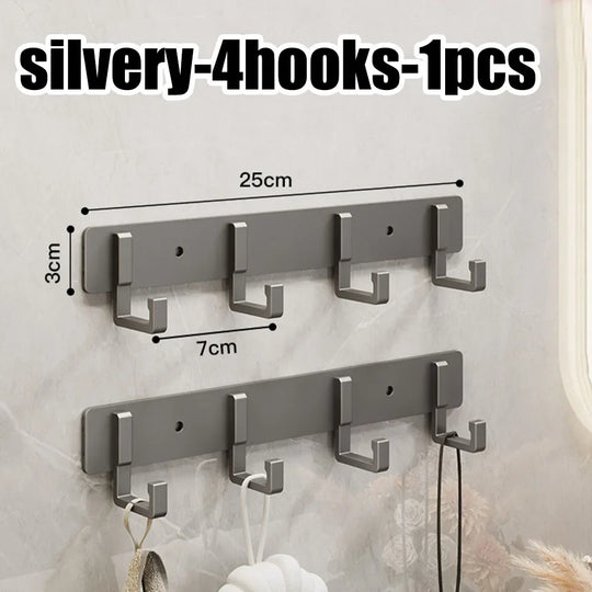 Row of Modern Space Aluminium Hooks, Coat Hangers