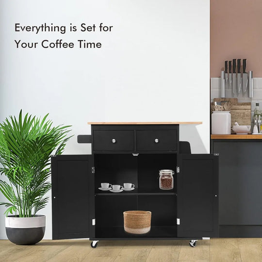 Modern Kitchen Island on Wheels