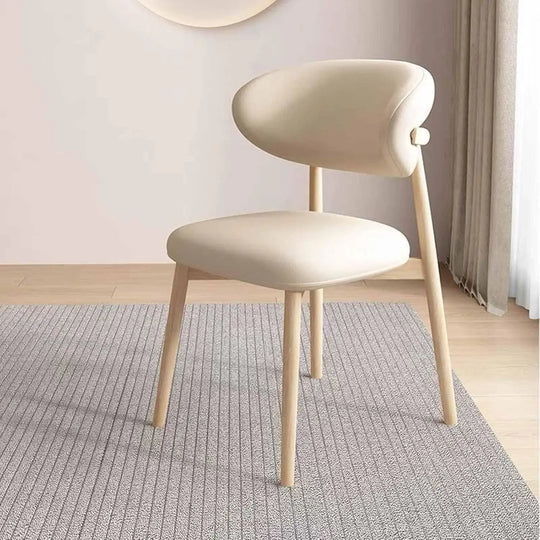 Modern Upholstered Curved Dining Chair