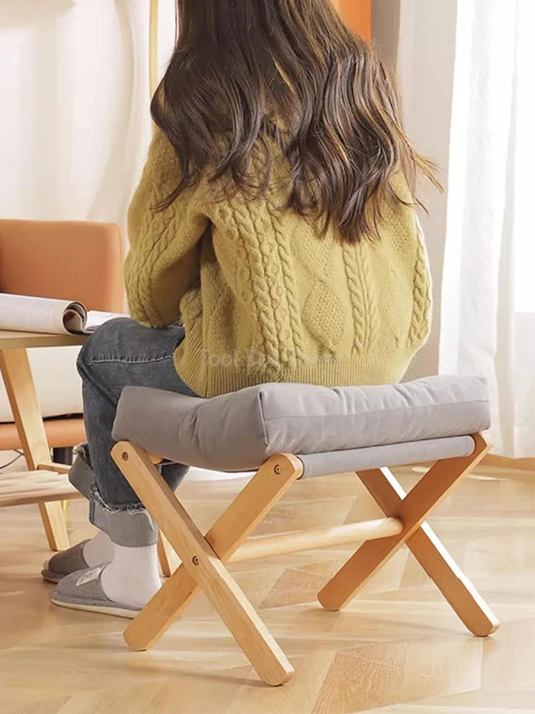 Cosy Small Foldable Footstool, Convenient Living
