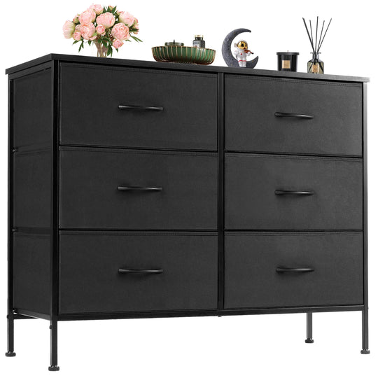 Modern 6 Drawer Nightstand