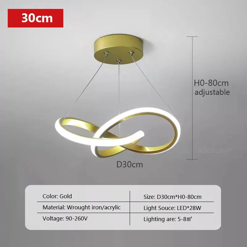 Luxury Simple LED Ceiling Pendant Chandelier Lighting Lustre