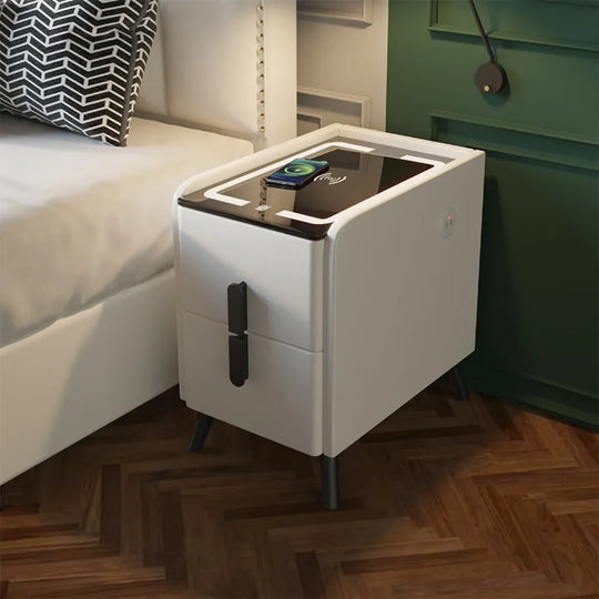 Smart Modern Bedside Table, with Wireless Charging