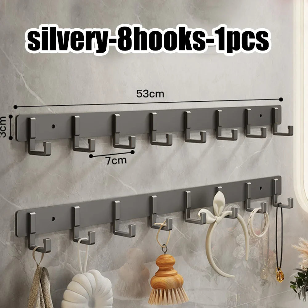 Row of Modern Space Aluminium Hooks, Coat Hangers
