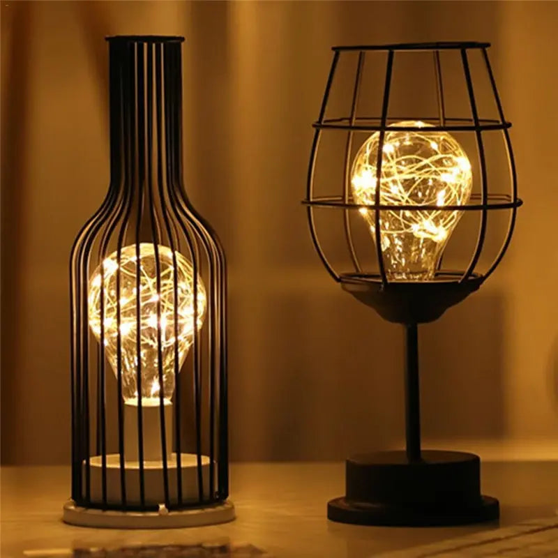 Unique Bottle Metal Table Lamp