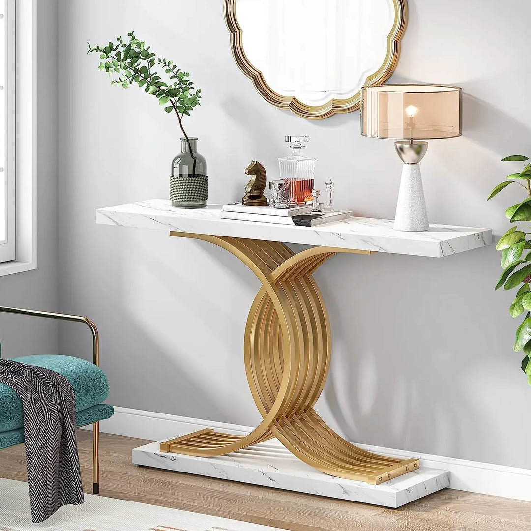Beautiful Luxury Marble Entryway Console Table