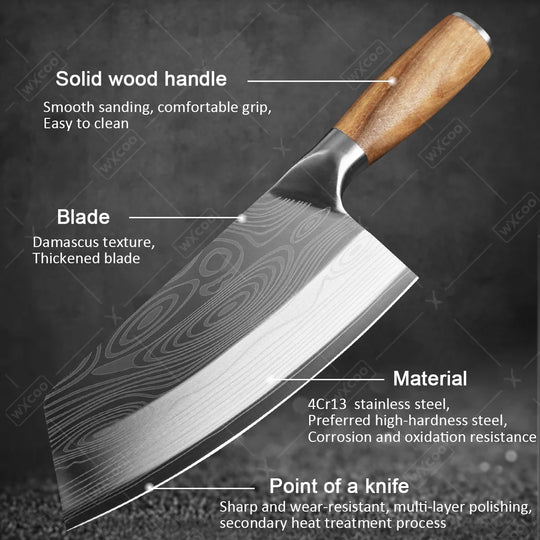 Damascus Pattern Meat Cleaver